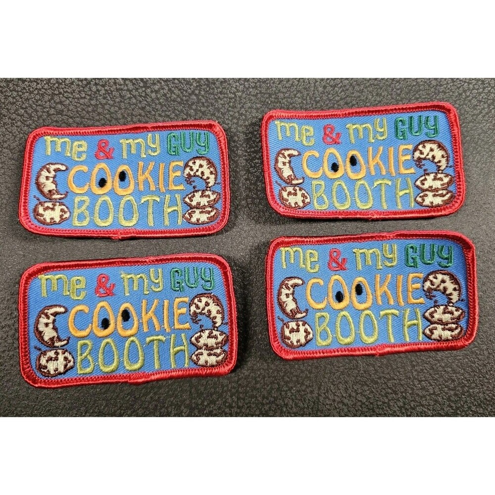 Girl Scout Guide Patch Crest Badge Me & My Guy Cookie Booth Lot of 4 New Square
